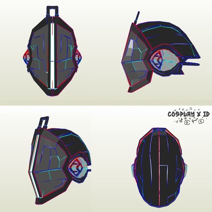 Bondrewd Made in Abyss Helmet Pepakura Template Foam Unfold  3D print model_1