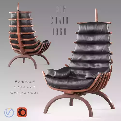 Rib chair 1968 by Arthur Espenet Carpenter