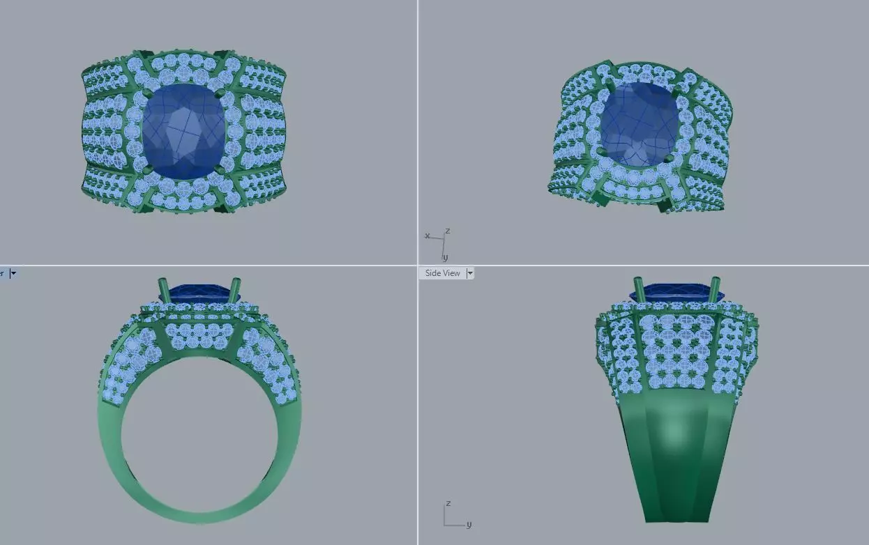 diamond ring Free 3D print model
