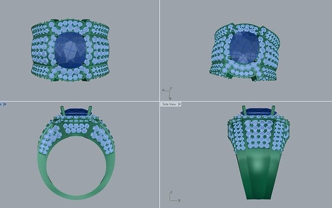 diamond ring Free 3D print model