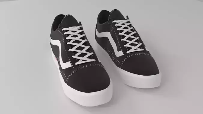 Vans Old Skool black 3D model