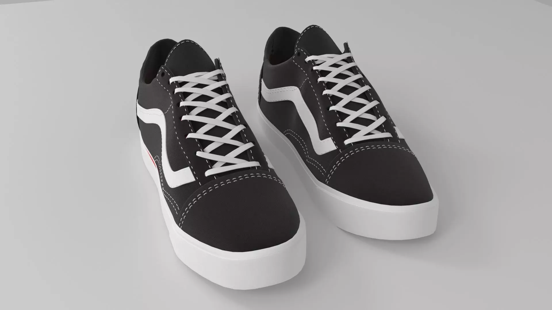 Vans Old Skool black 3D model_0