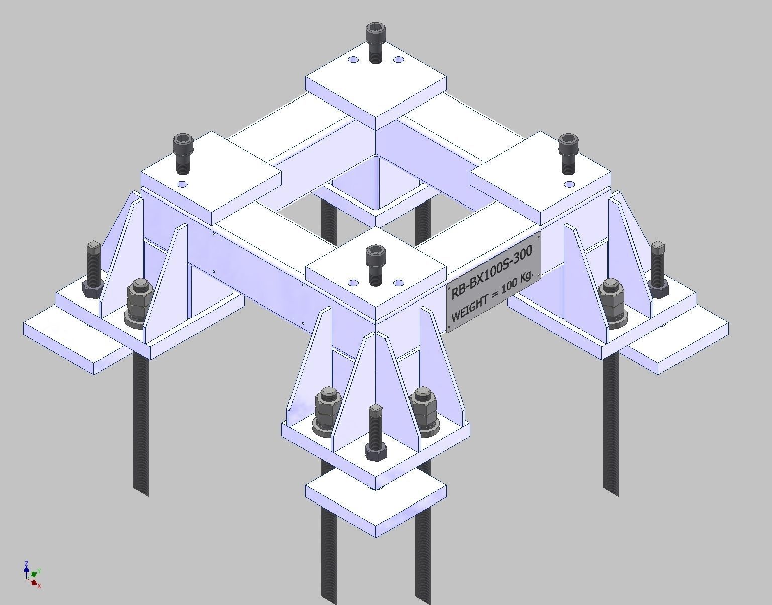 26365-Base for robot KAWASAKI BX100S-Hight 300 3D model_3