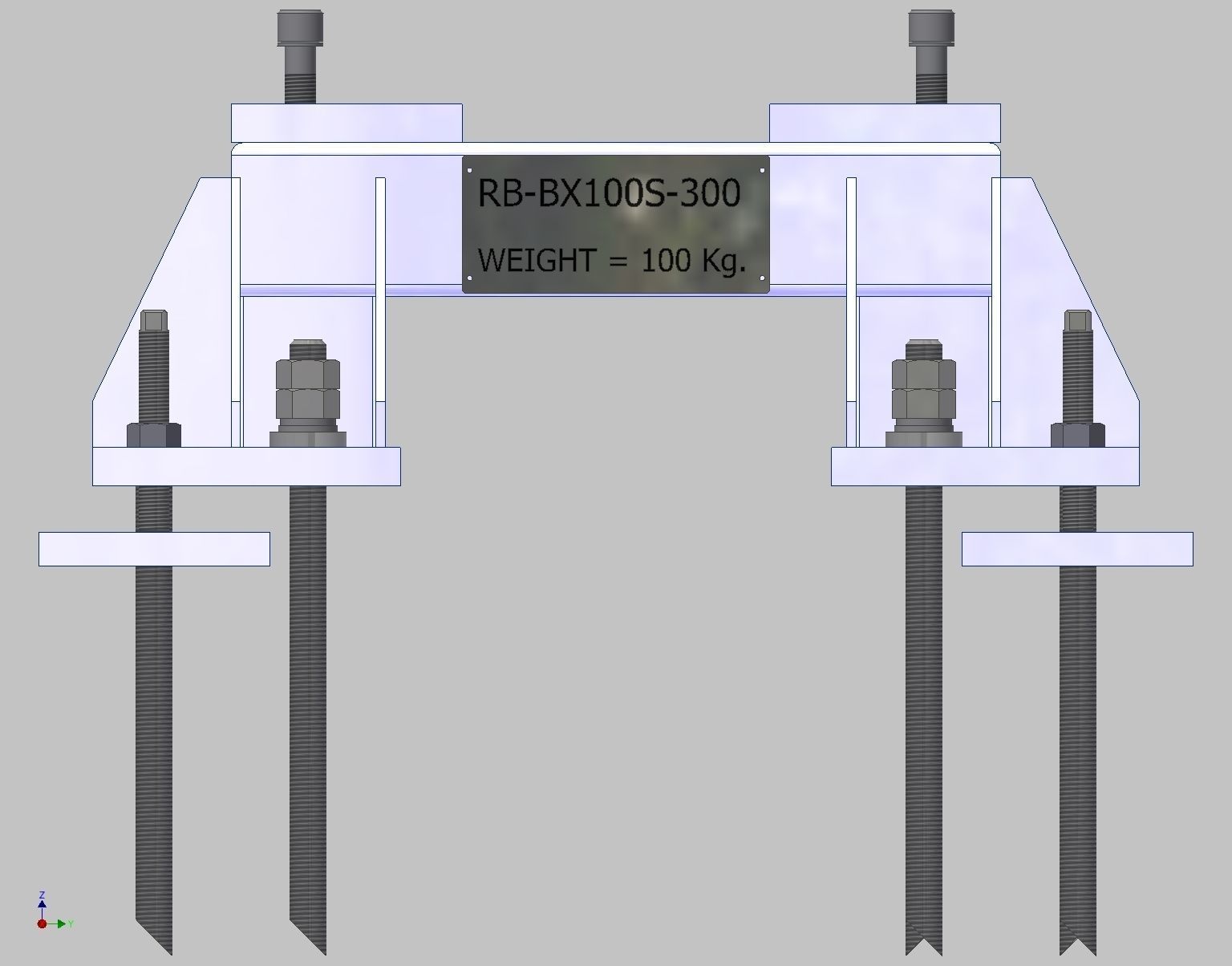 26365-Base for robot KAWASAKI BX100S-Hight 300 3D model_4