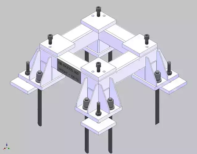 26365-Base for robot KAWASAKI BX100S-Hight 300 3D model