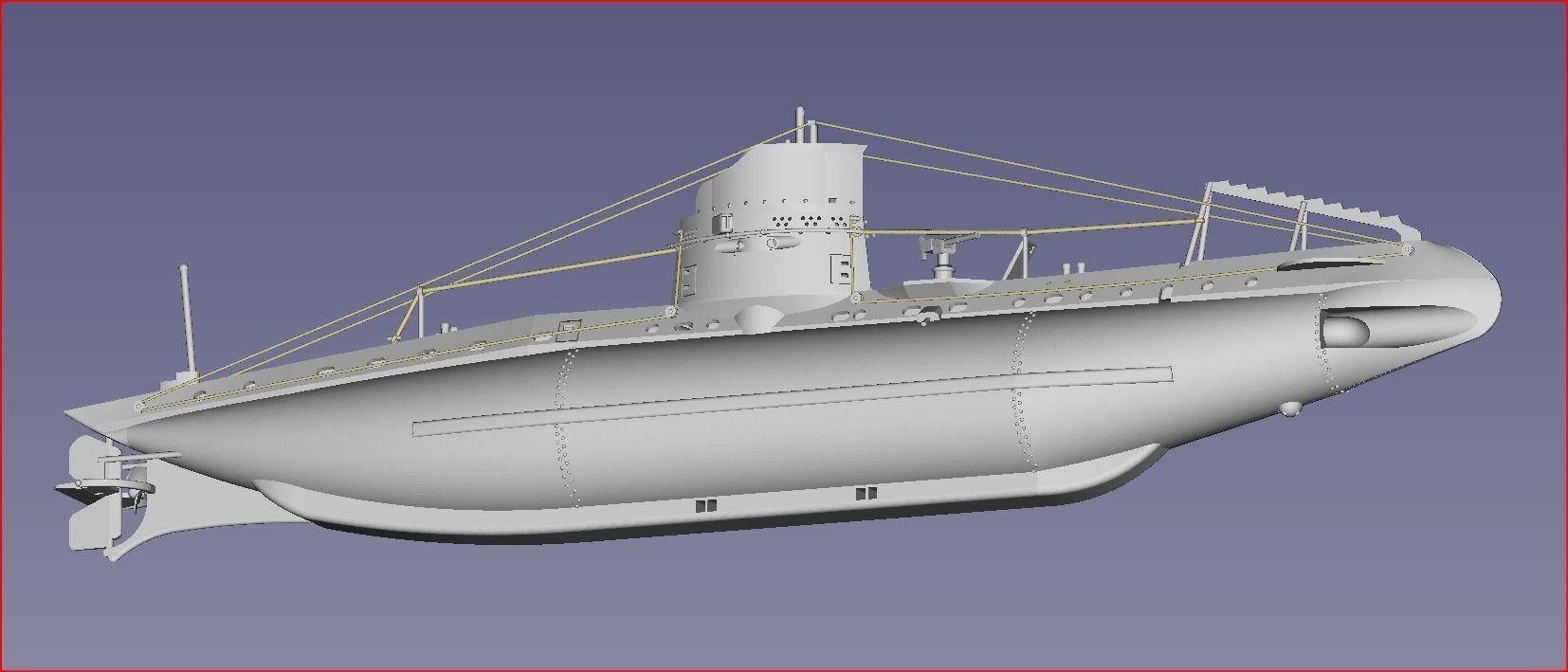Austro-Hungarian Submarine 1915-1918 - German UB I Class 3D print model_2