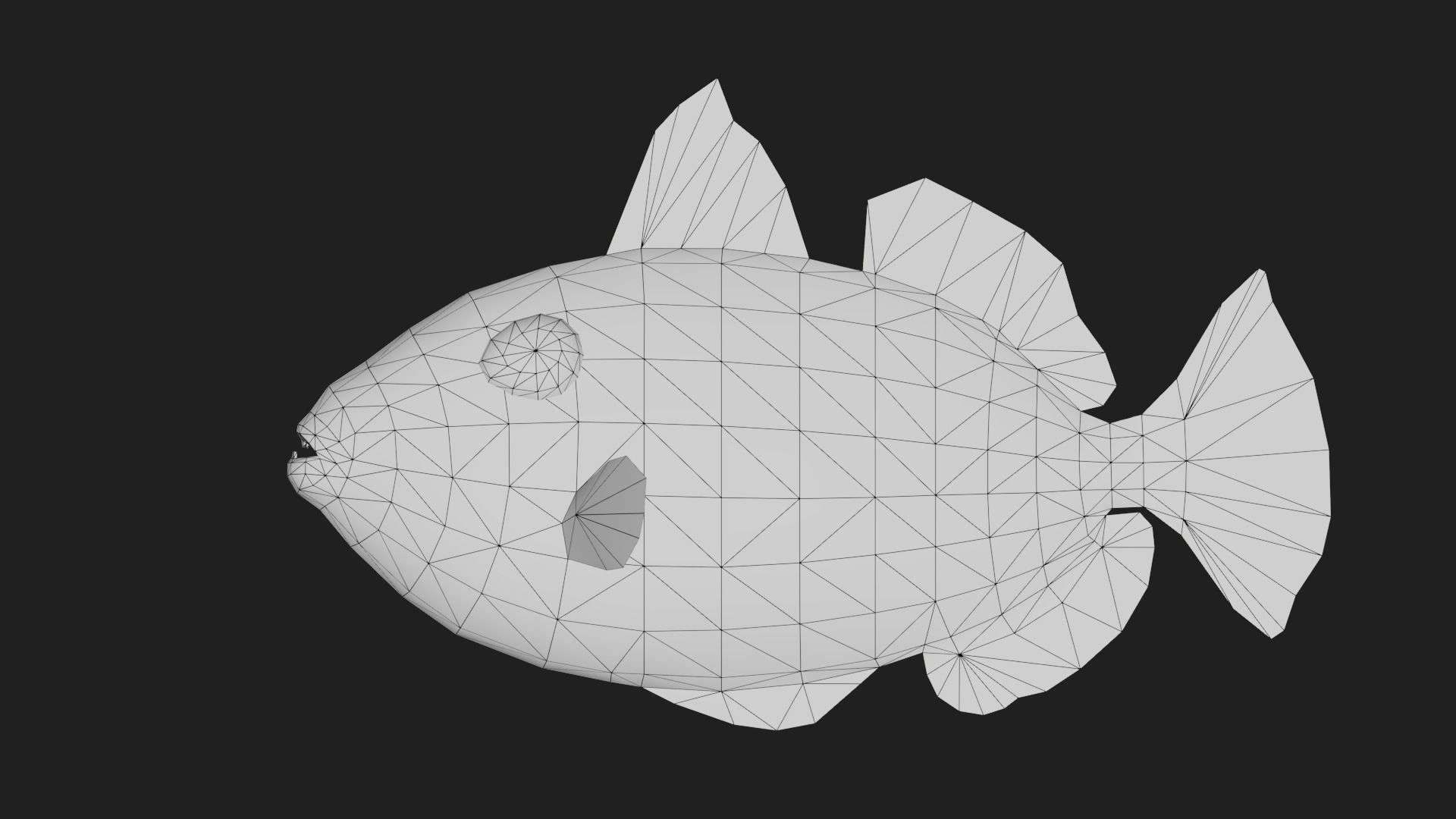 Triggerfish Low-poly 3D model_1