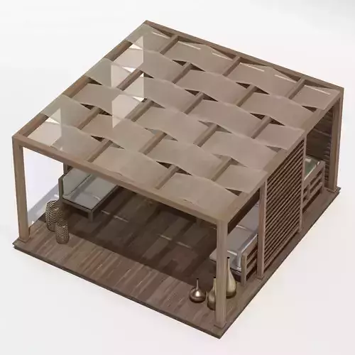 Wood Gazebo 3D model
