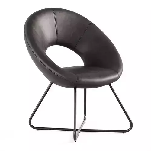 Coomer vegan leather barrel chair