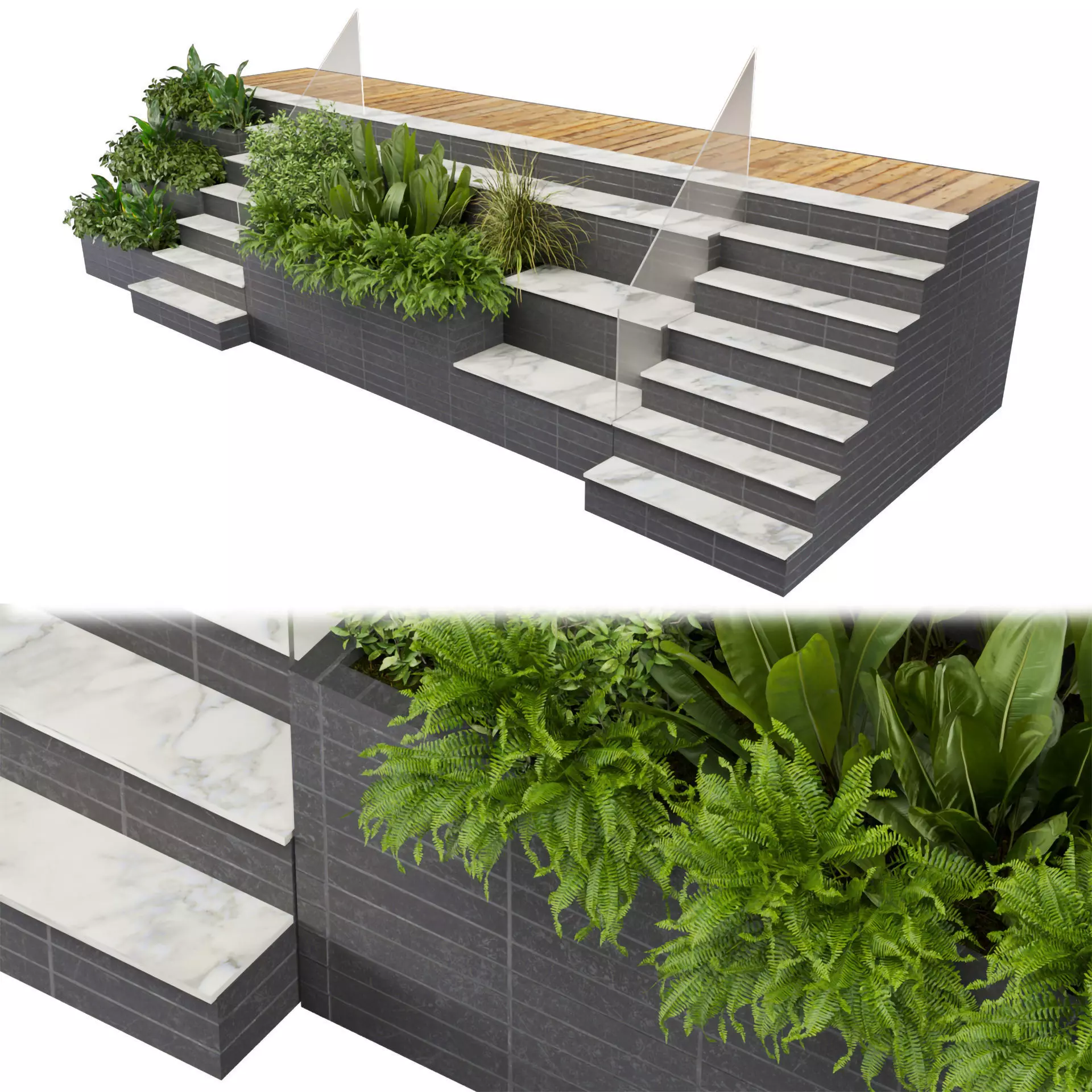 Collection plant vol 507 - Entrance - garden - stair 3D model