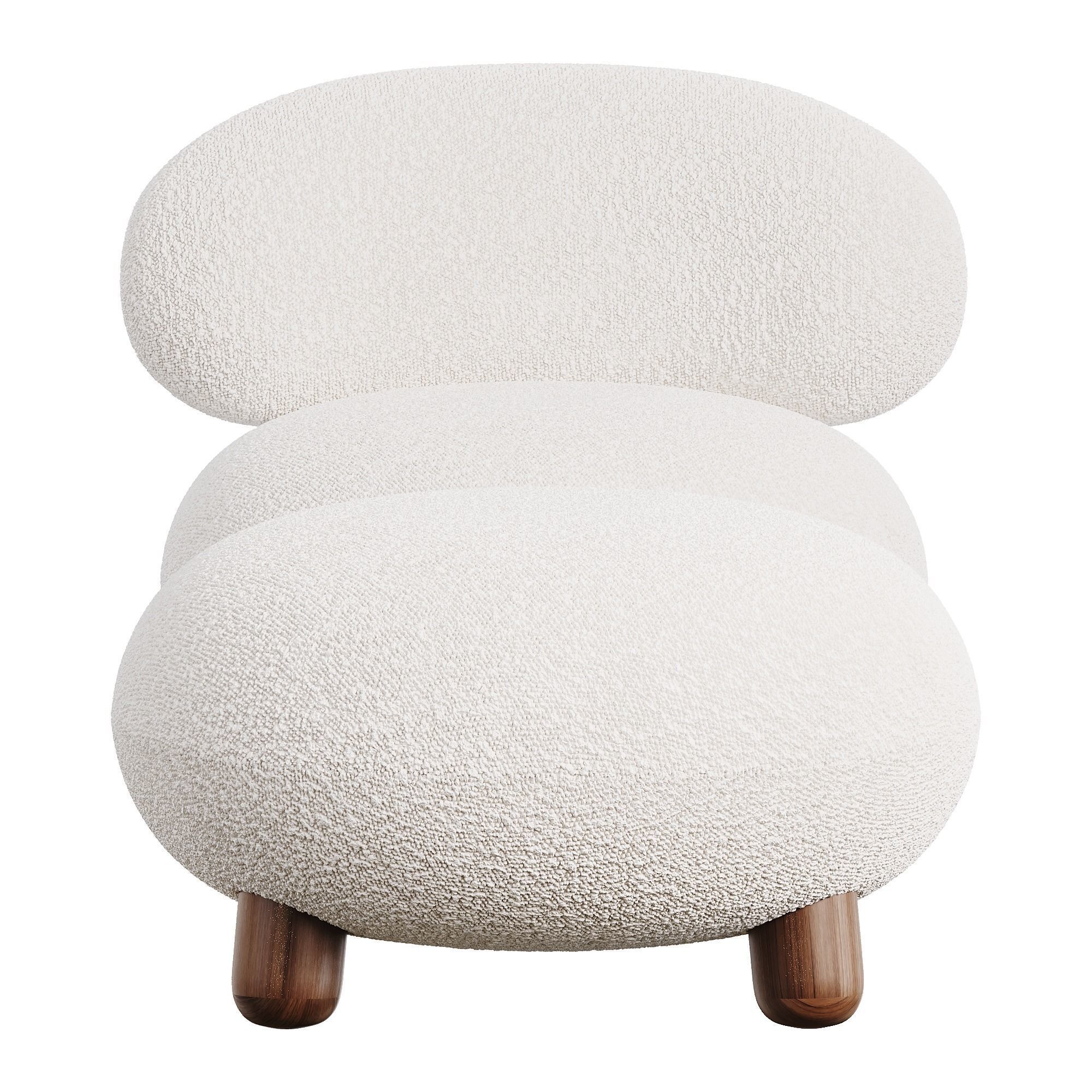 FLOCK LOUNGE CHAIR BY NOOM Low-poly 3D model_2