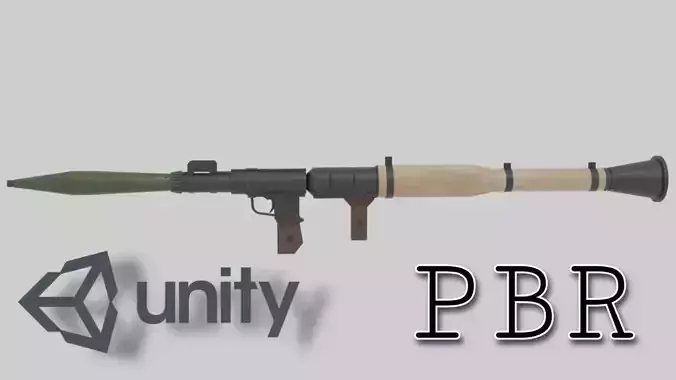 bazooka RPG - 7  Low-poly 3D model