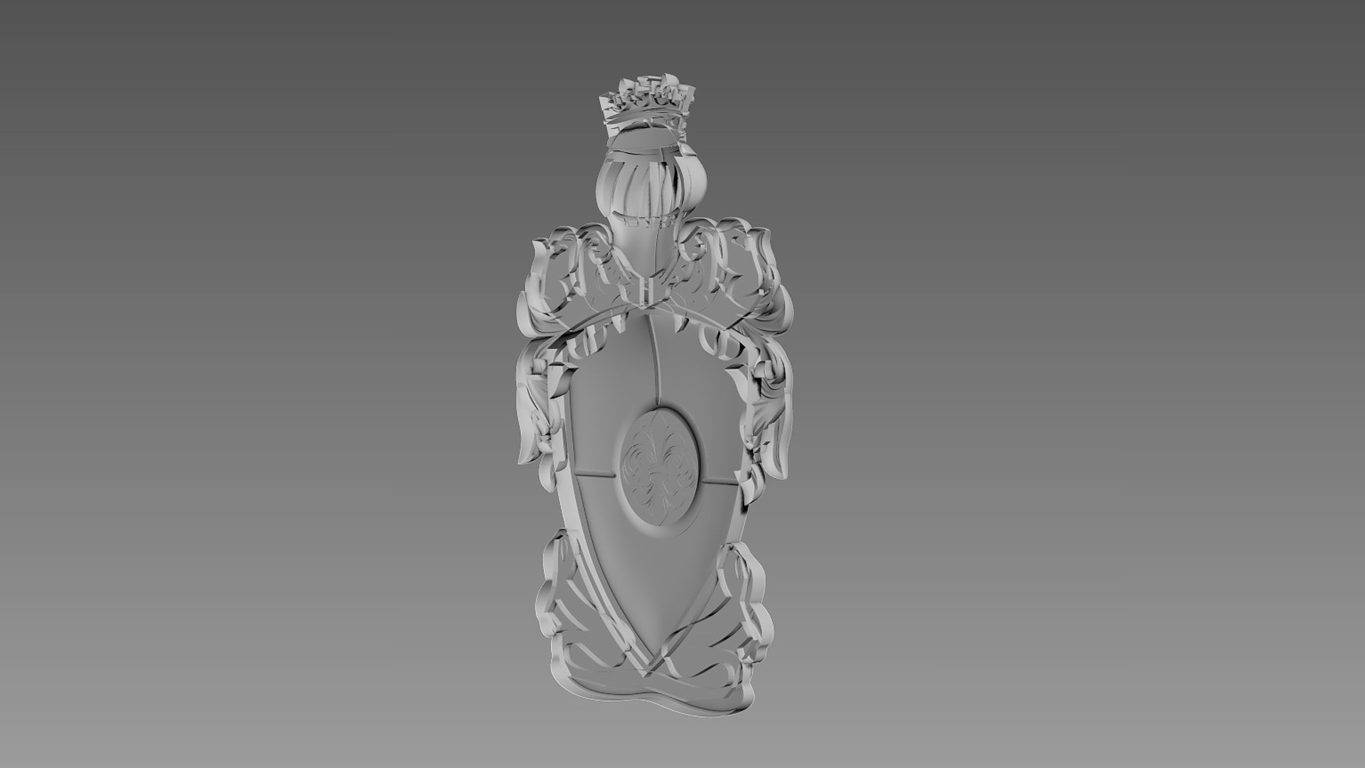 Coat of Arms Bas-relief 3D model_3