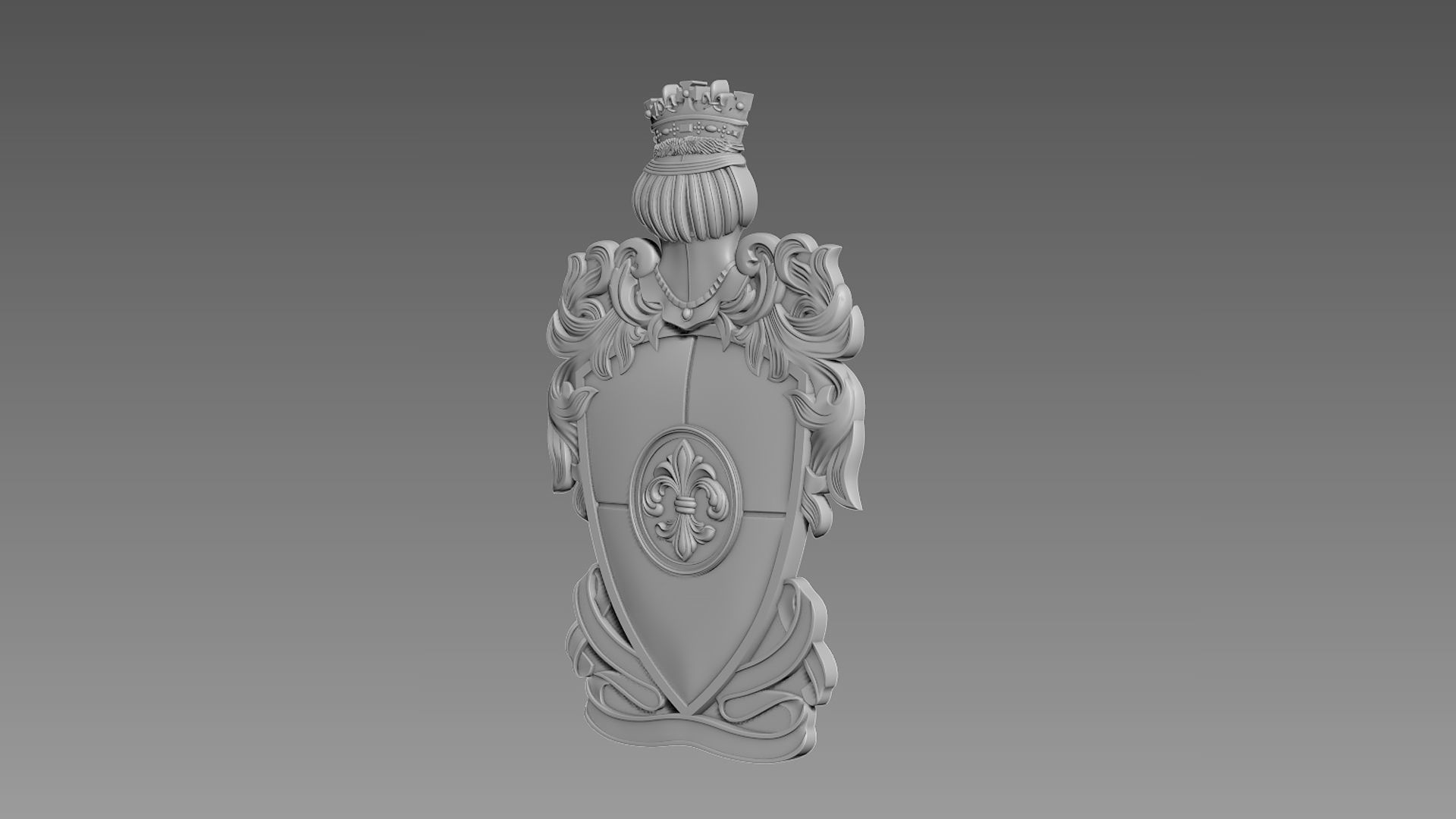 Coat of Arms Bas-relief 3D model_4