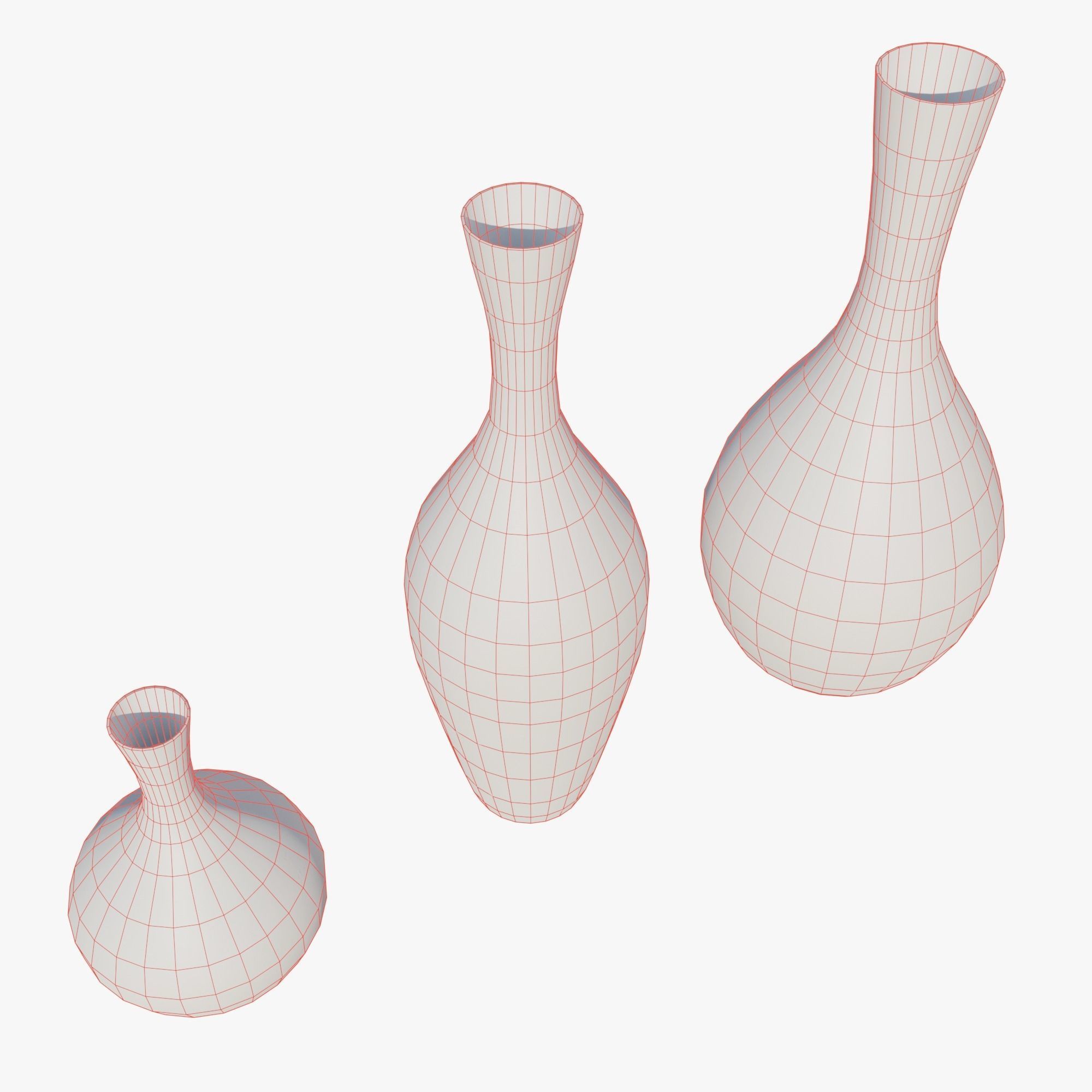 Vases asset Bronze oxidized Low-poly 3D model_6