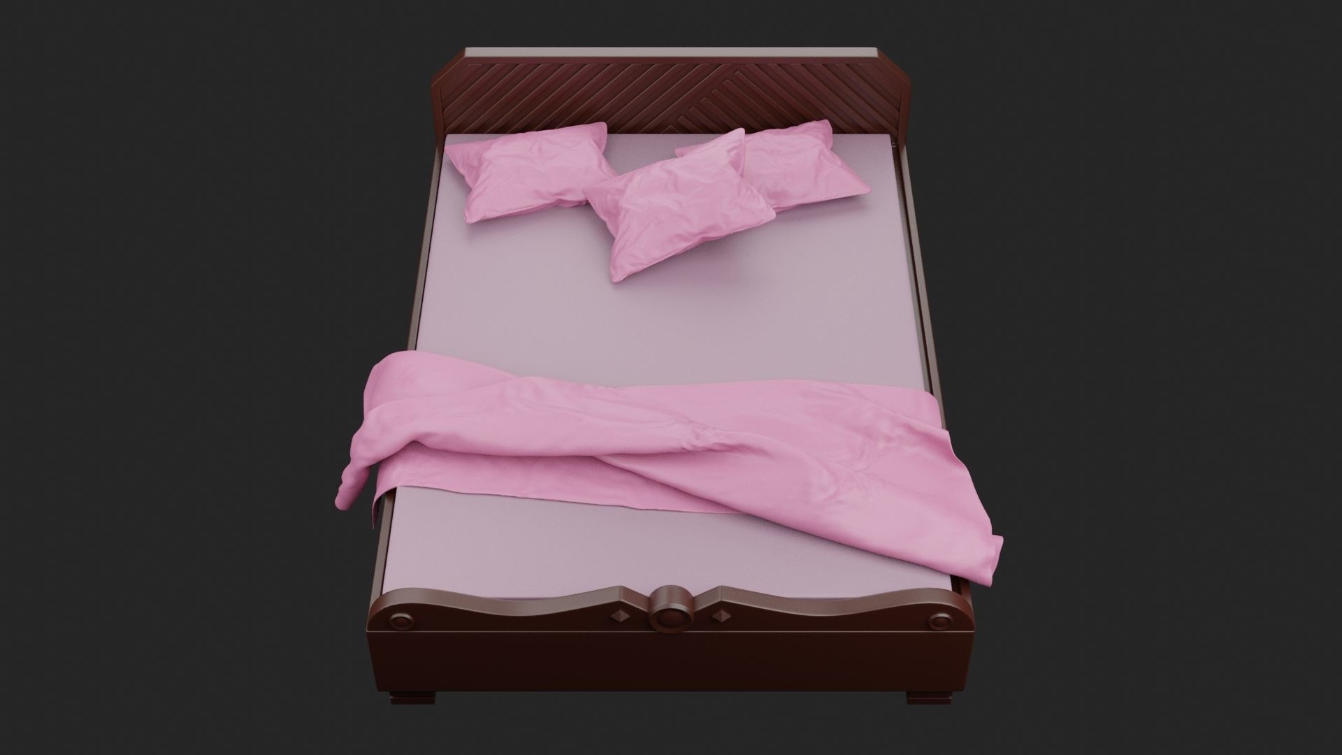 Bed Model BM02 3D model_1