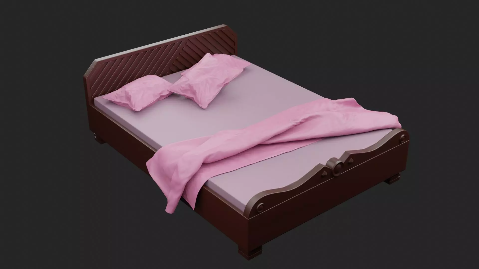 Bed Model BM02 3D model_0