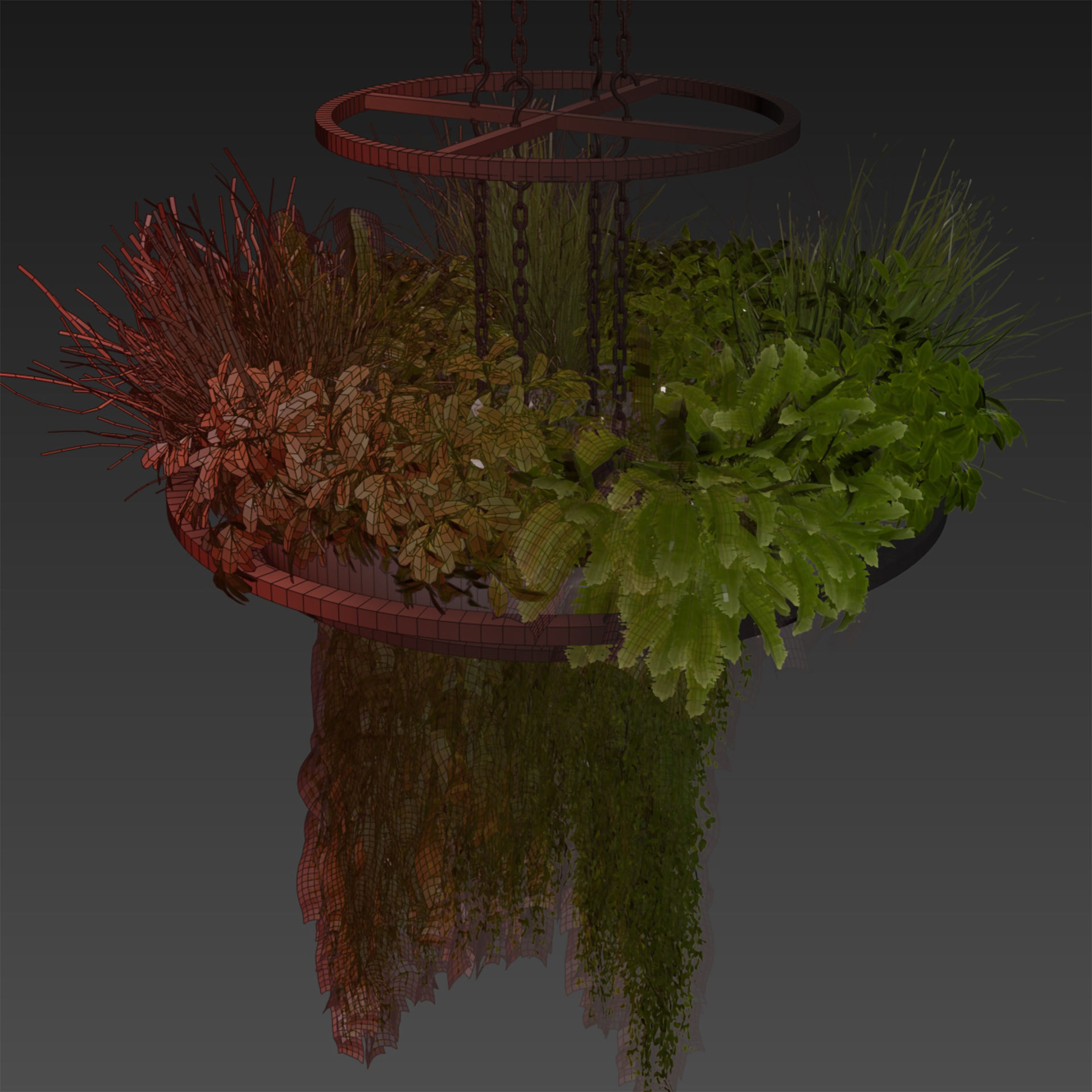 Collection plant vol 508 - chandelier - ampelous - hanging  3D model_6