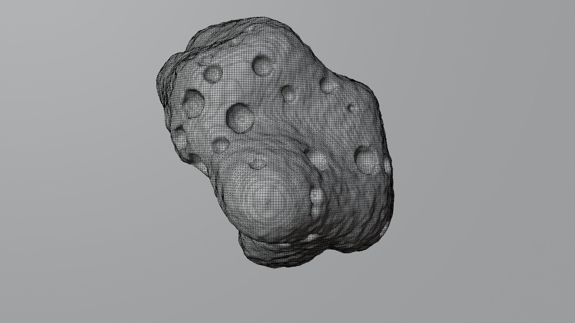 Detailed asteroid space rocks high-poly set 2 3D model_8