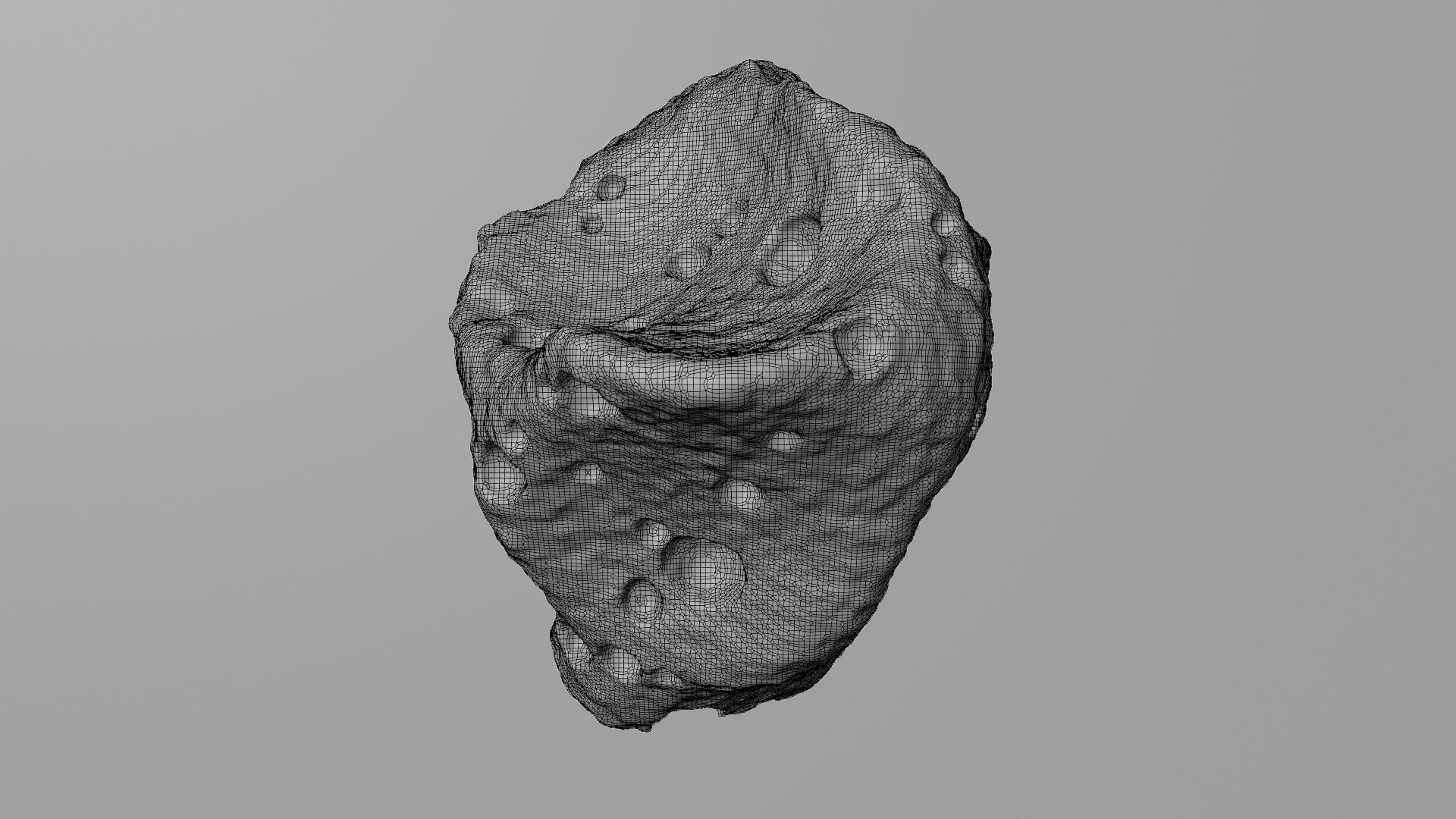 Detailed asteroid space rocks high-poly set 2 3D model_6