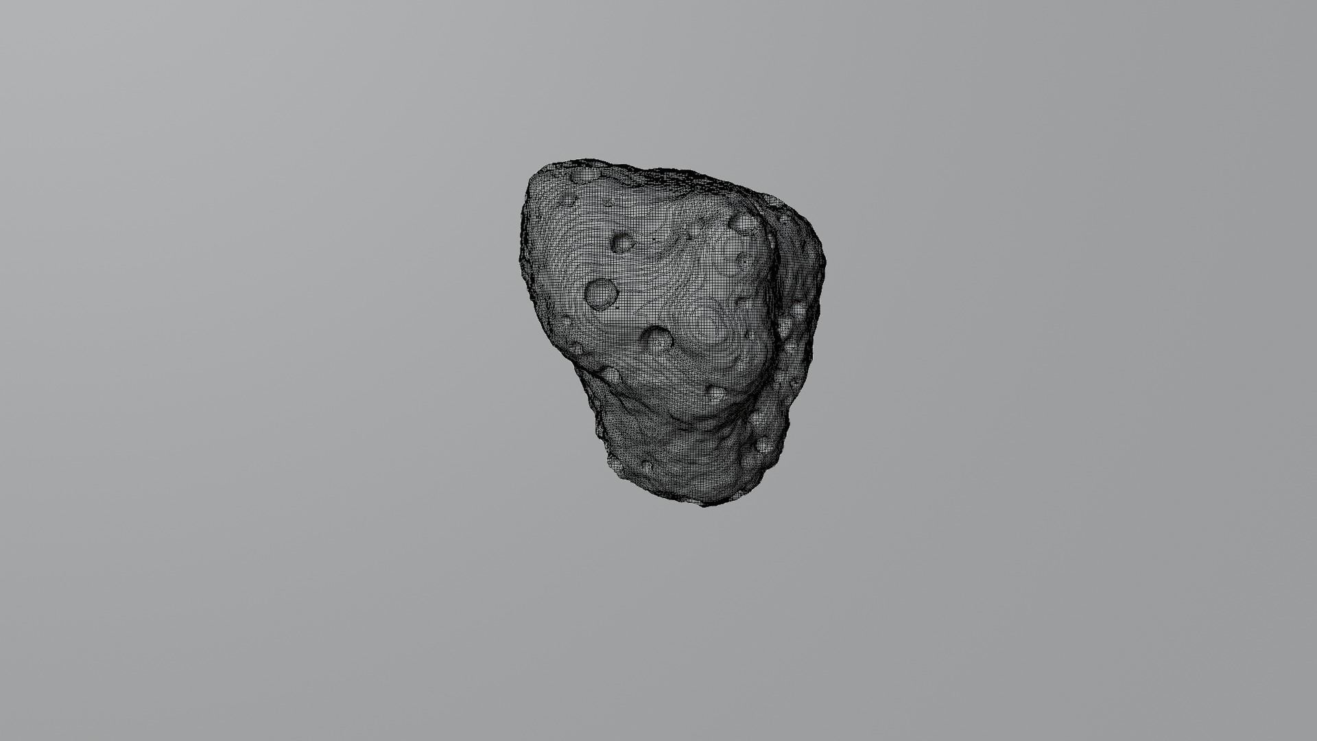 Detailed asteroid space rocks high-poly set 2 3D model_9