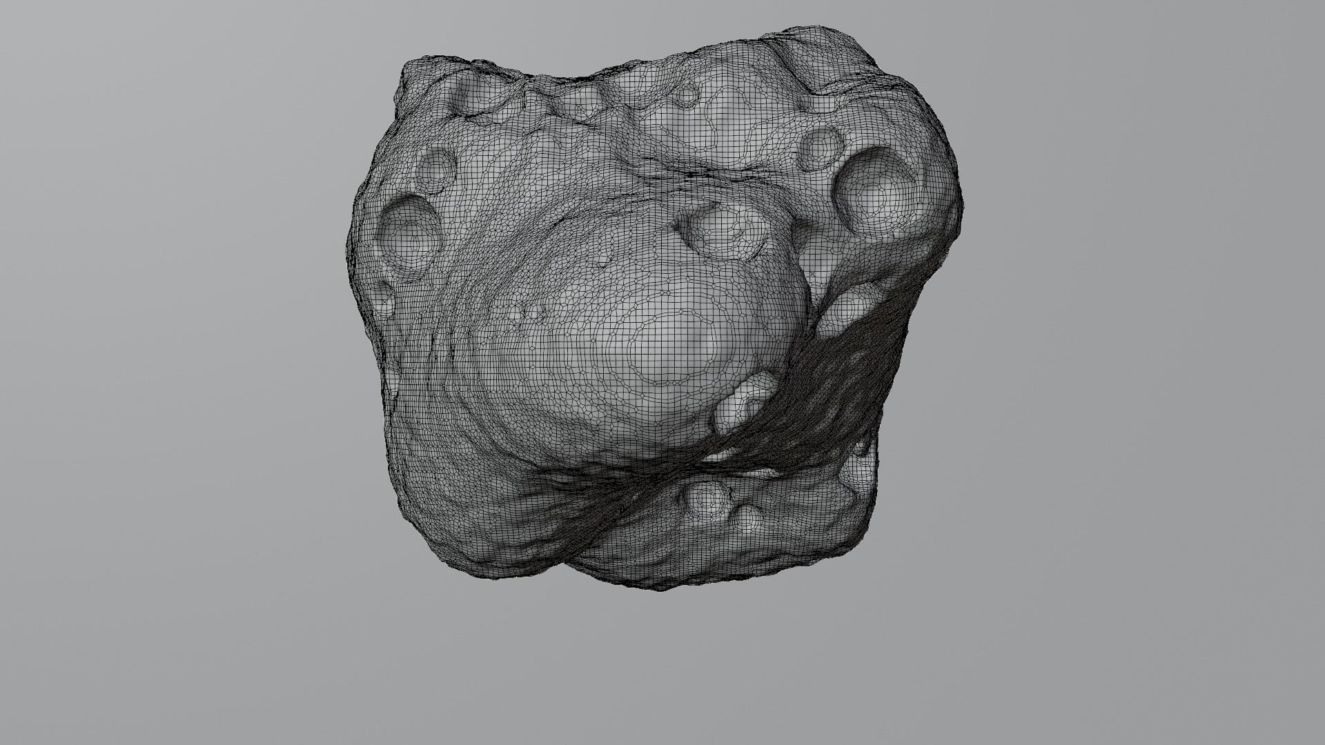 Detailed asteroid space rocks high-poly set 2 3D model_7