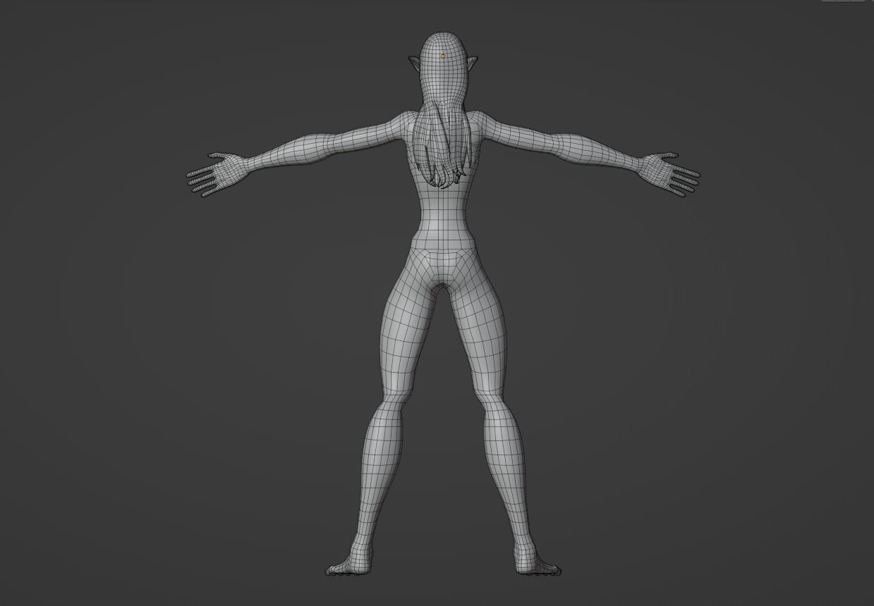 Elven Elf Elvish Woodland creature Mythical figure Low-poly 3D model_7