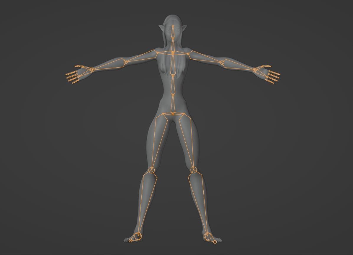 Elven Elf Elvish Woodland creature Mythical figure Low-poly 3D model_5