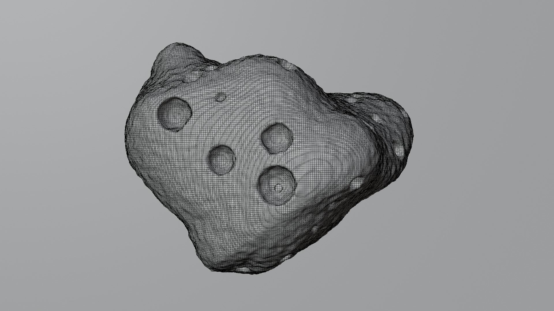 Detailed asteroid space rocks high-poly set 3 3D model_10