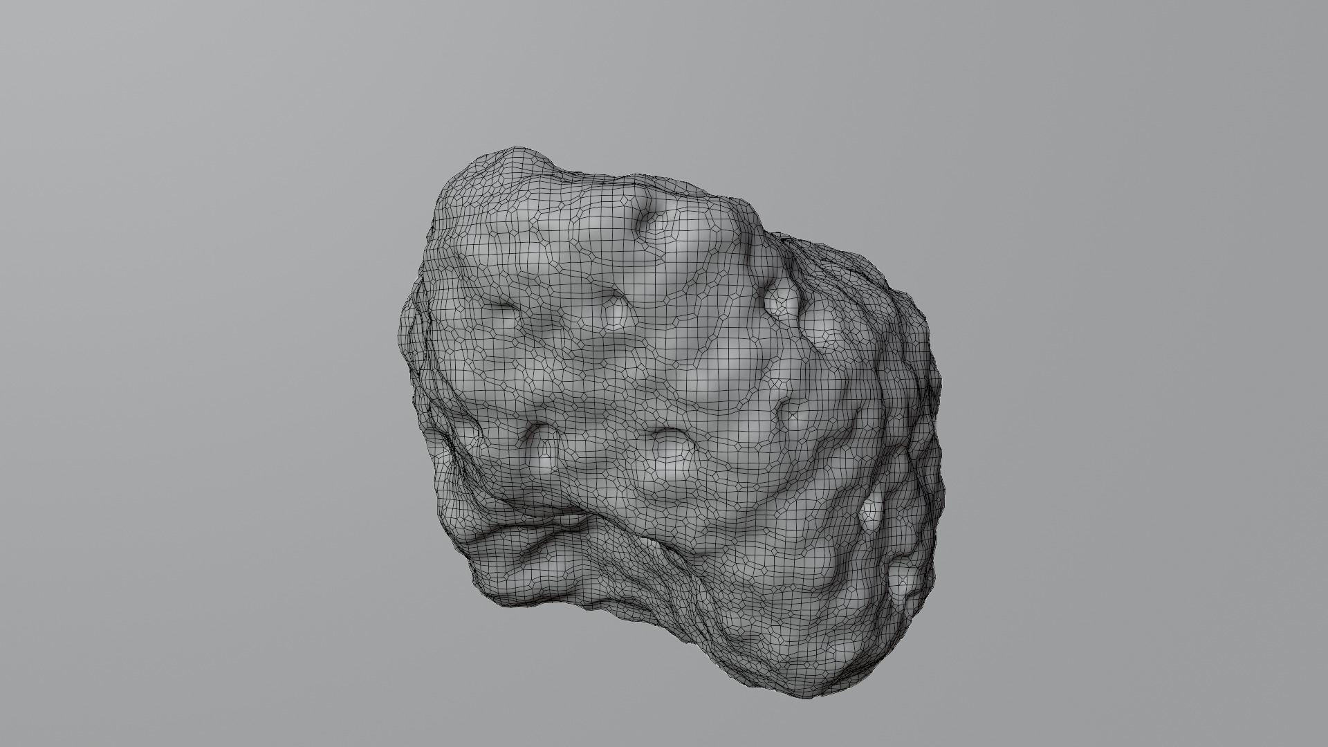 Detailed asteroid space rocks high-poly set 3 3D model_9