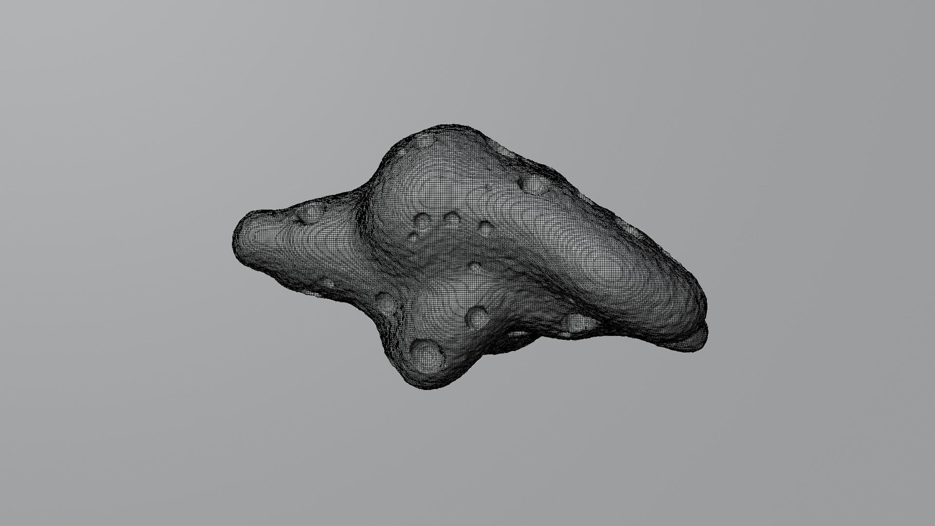 Detailed asteroid space rocks high-poly set 3 3D model_6