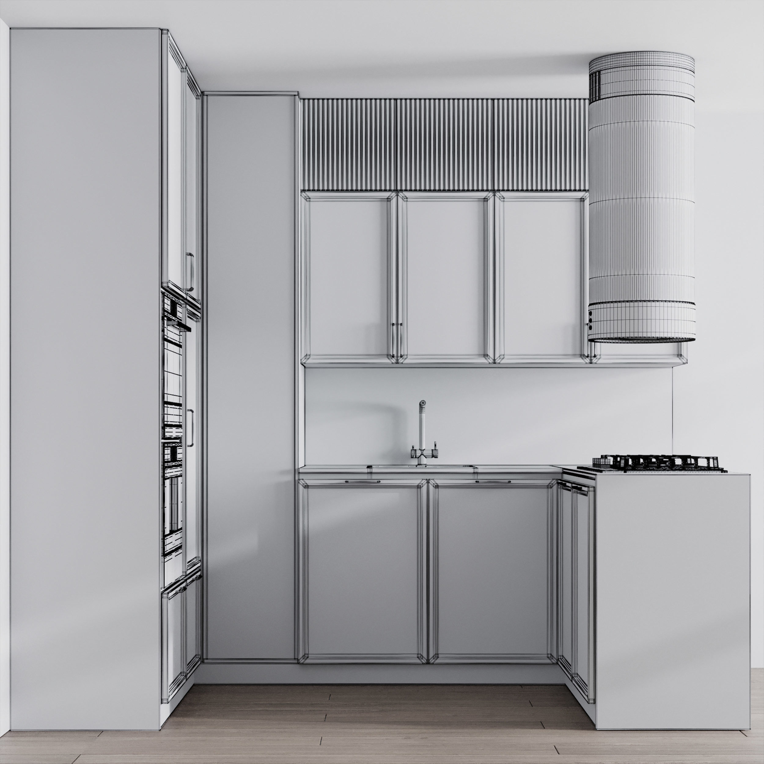 Kitchen Appliance Bosch Kitchen No 44 Low-poly 3D model_4