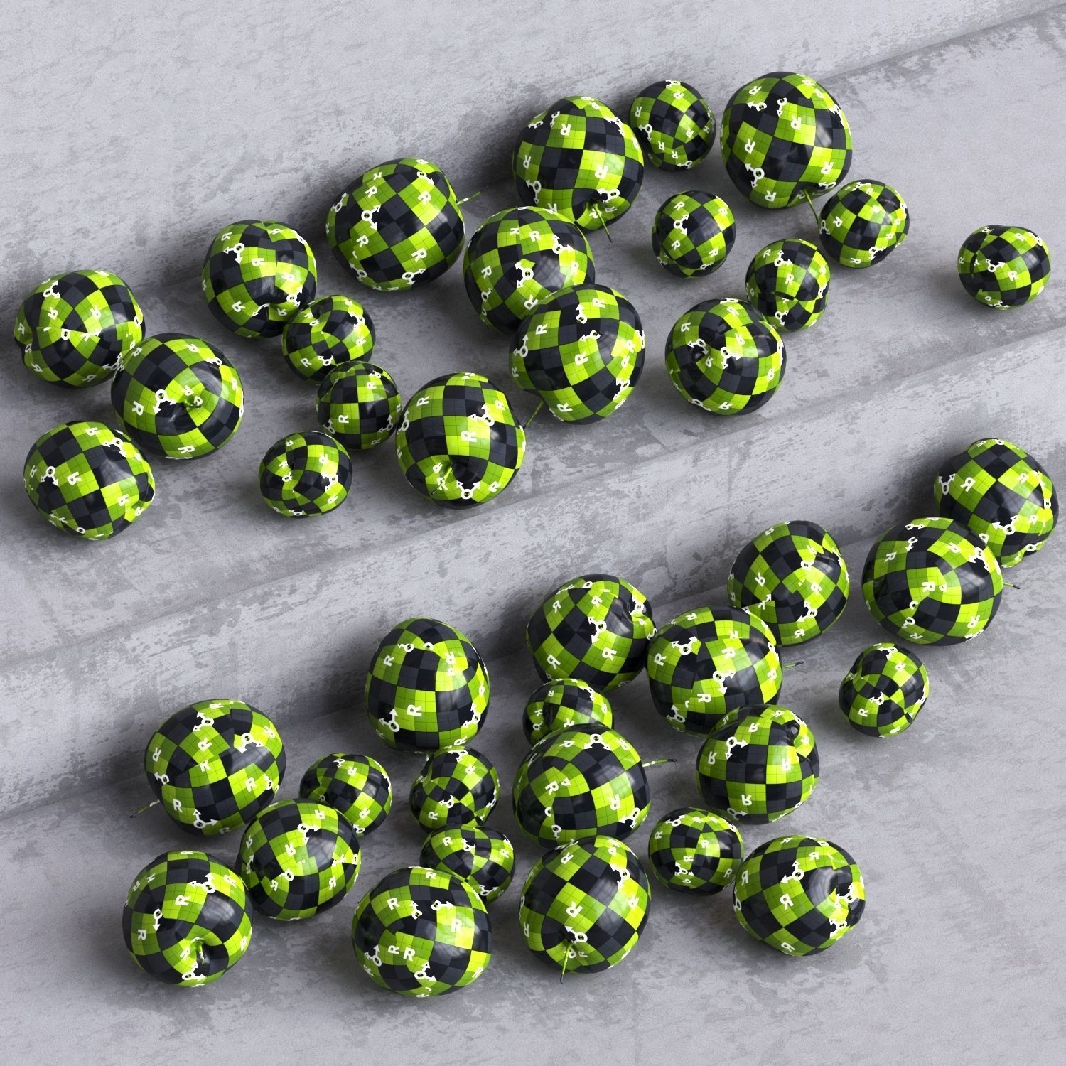 Red plum - Apricots - Plum Low-poly 3D model_5