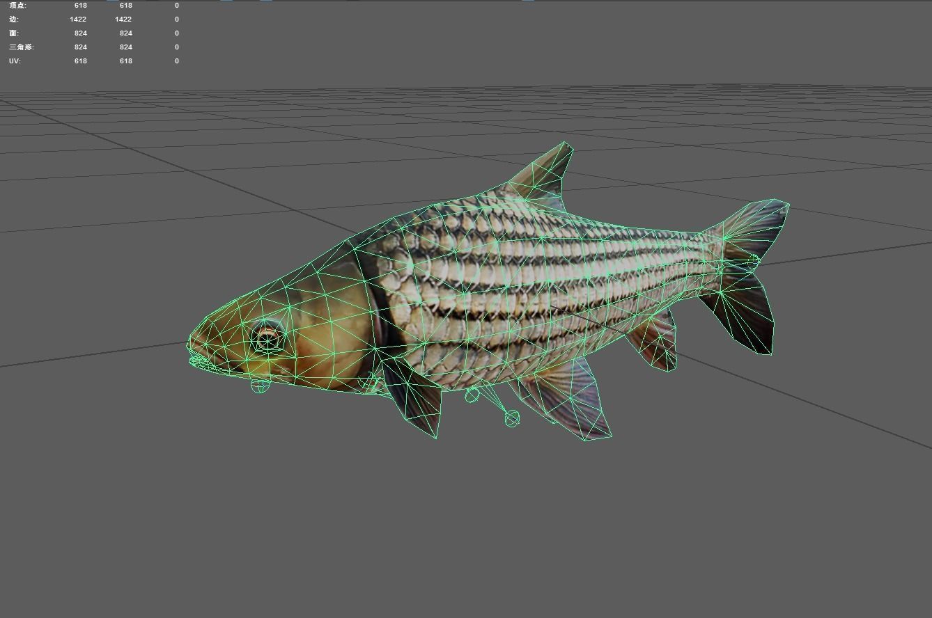 Goldenpricecarp Low-poly 3D model_2