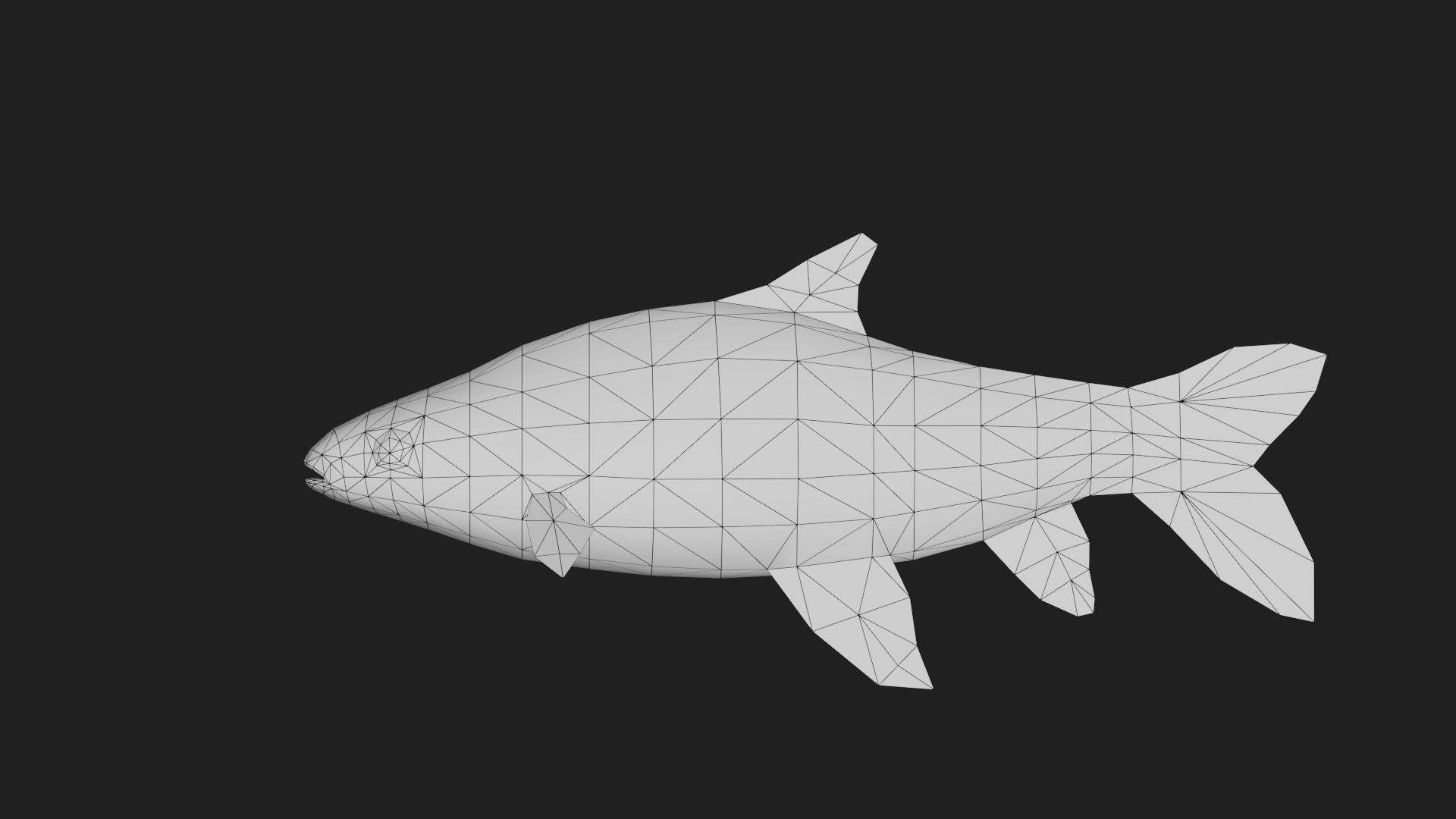 Goldenpricecarp Low-poly 3D model_1