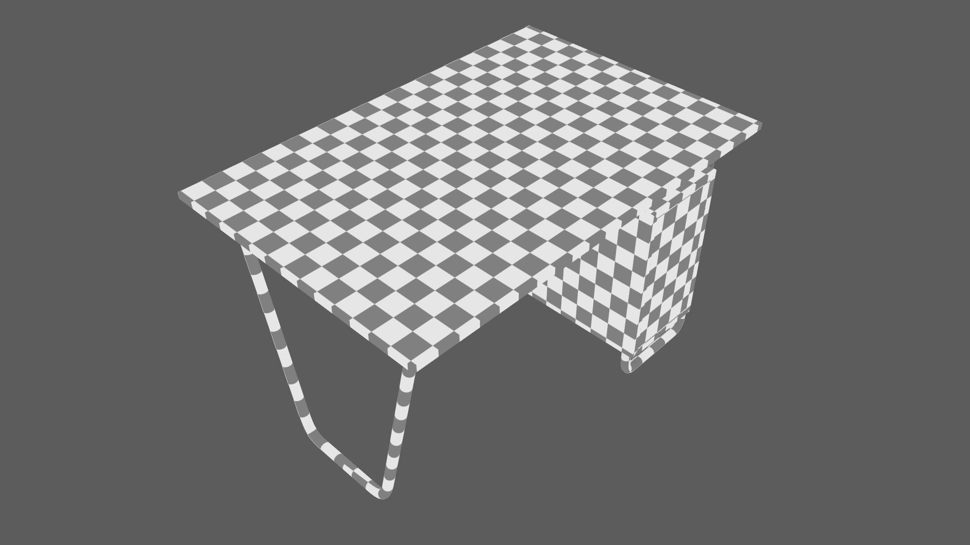 Czech Tubular Desk Working Desk Green 3D model_19