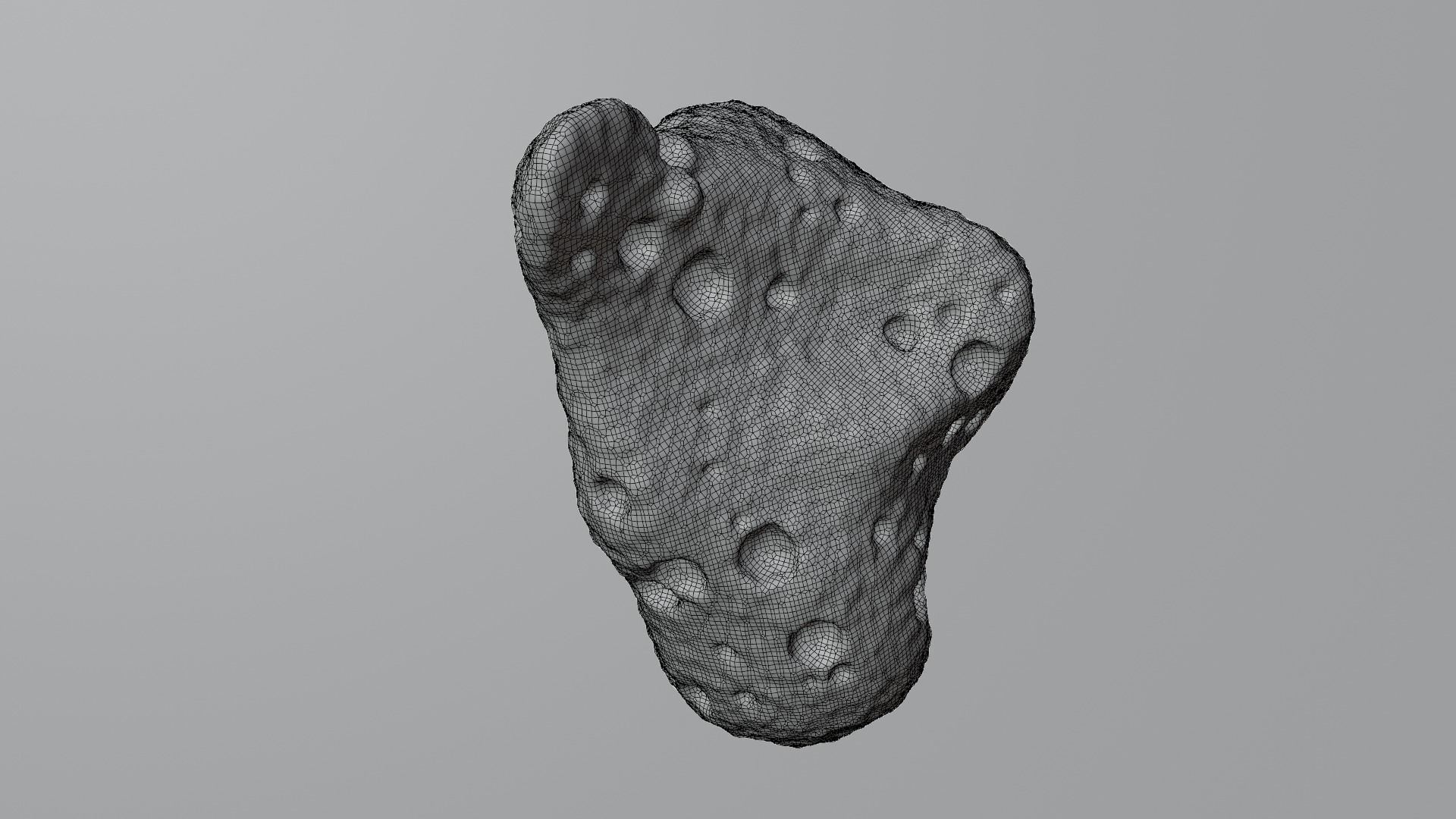 Detailed asteroid space rocks high-poly set 4 3D model_6