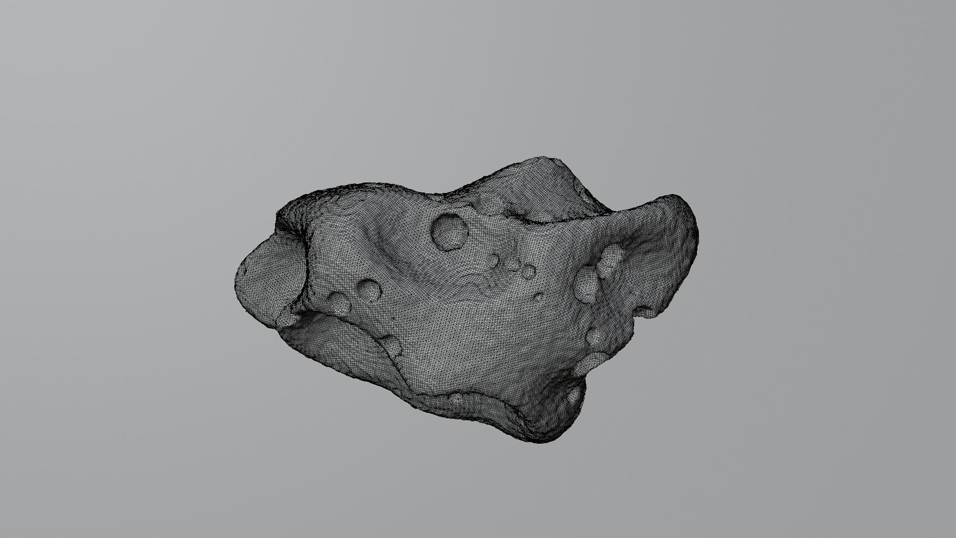 Detailed asteroid space rocks high-poly set 4 3D model_7