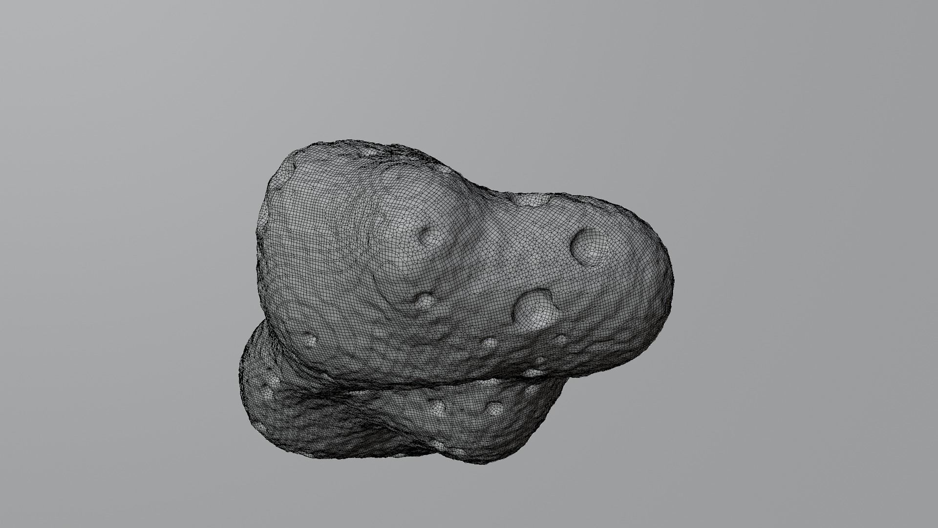 Detailed asteroid space rocks high-poly set 4 3D model_9