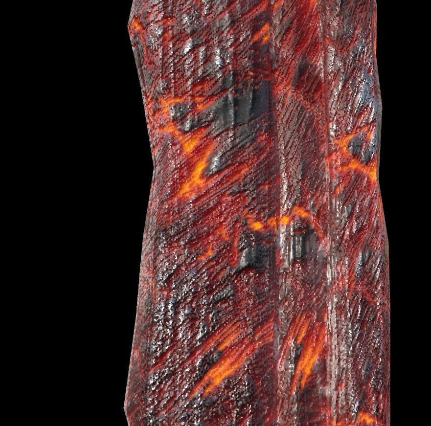 fantasy lava blade Low-poly 3D model_6