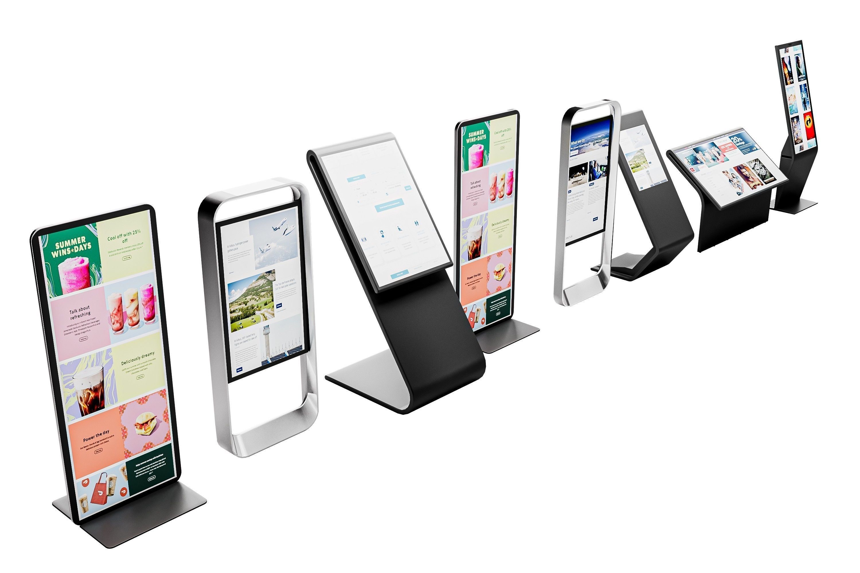 Digital Signage Pack Low-poly 3D model_5
