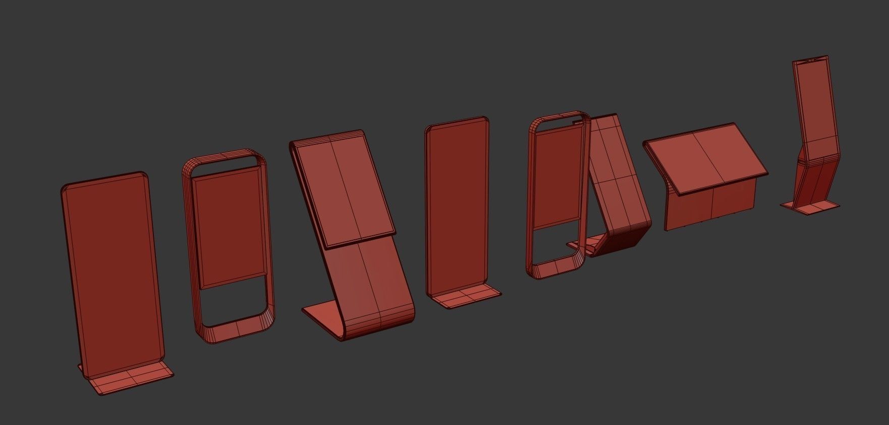 Digital Signage Pack Low-poly 3D model_20