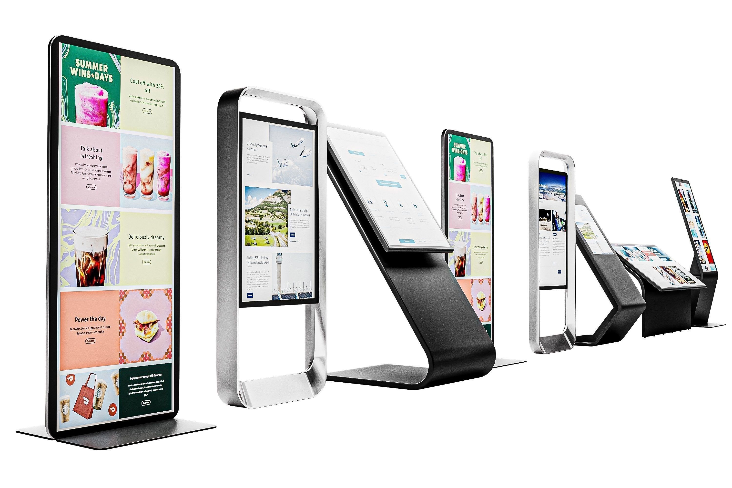 Digital Signage Pack Low-poly 3D model_1