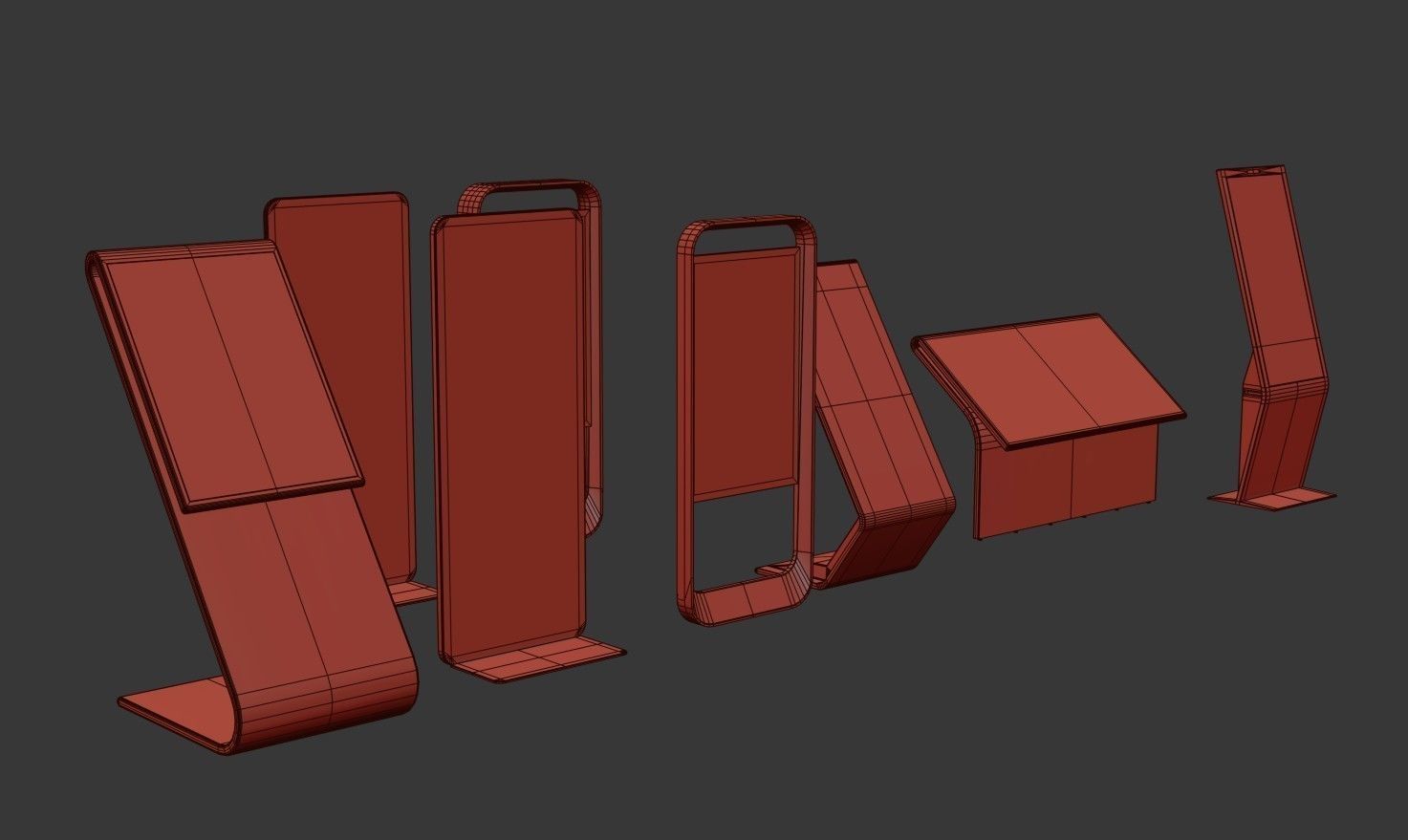 Digital Signage Pack Low-poly 3D model_21