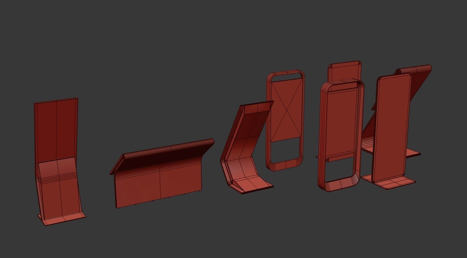 Digital Signage Pack Low-poly 3D model_18