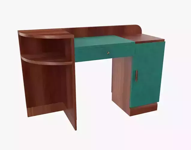 French Desk Drawers Interior Desk Turquoise V2