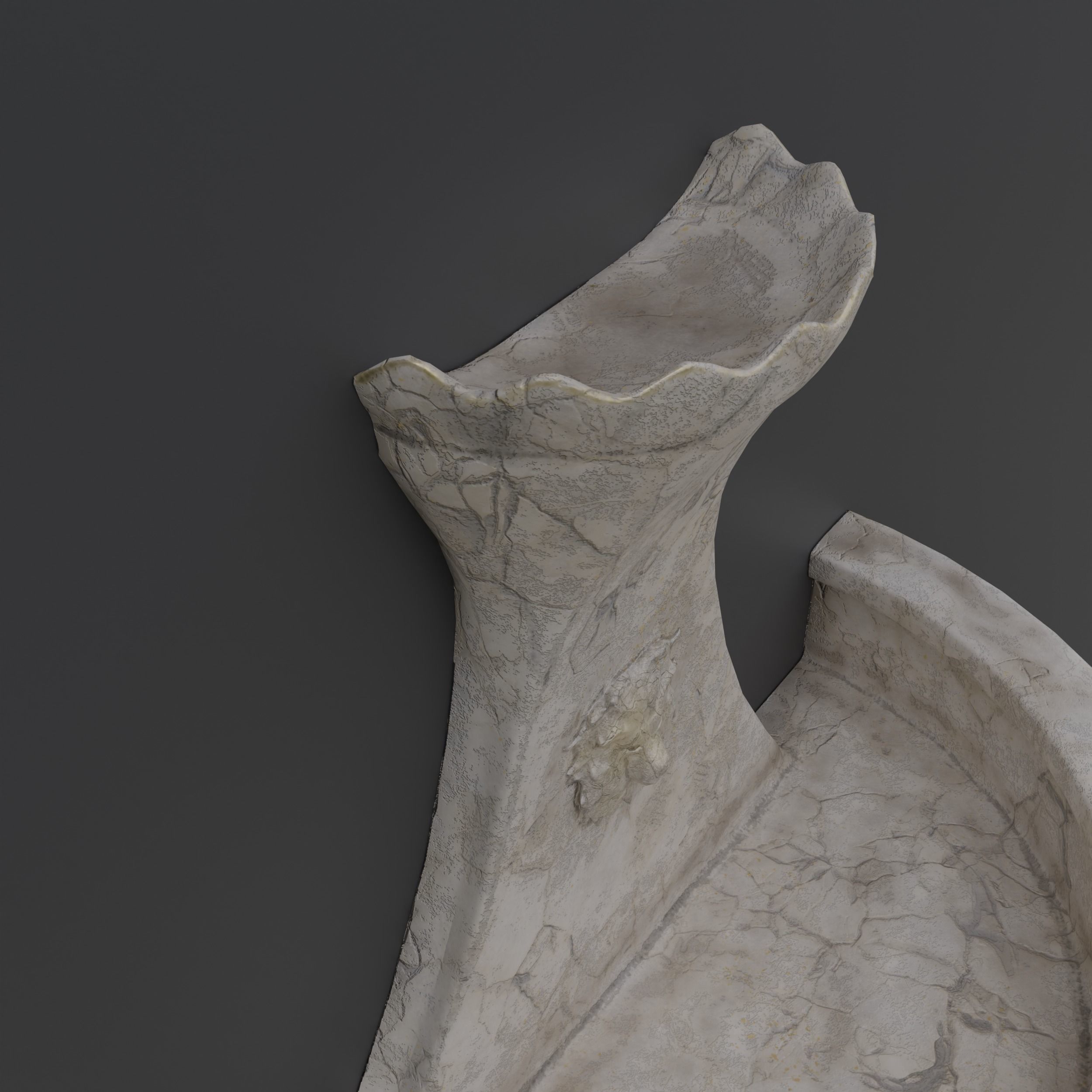 Old Lion Fountain Low-poly 3D model_7