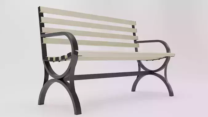 Park Bench Model 3D model