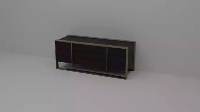 Bronzegold Black Luxorius Dresser Cabinet Wide