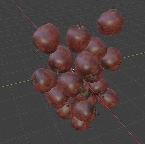 apple fruit Low-poly 3D model